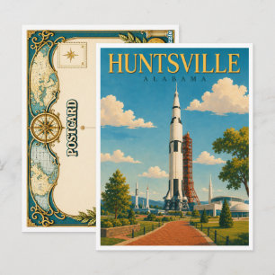 Huntsville Alabama Saturn V GeoSaga Postkarte