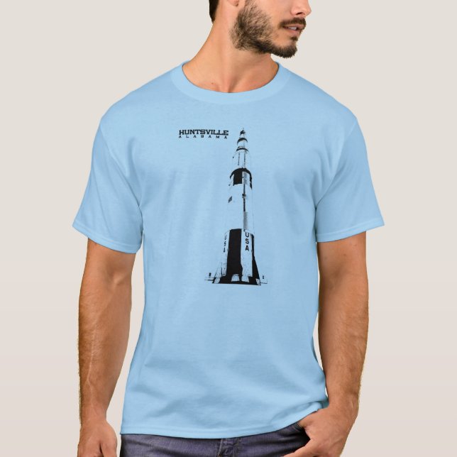 Huntsville, Alabama Saturn-V-Rakete T-Shirt (Vorderseite)