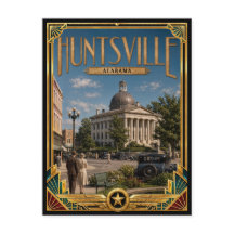 Huntsville Alabama Vintage Art Deco Golden Age