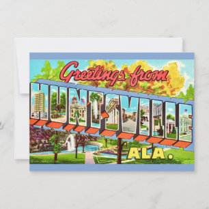 Huntsville Alabama Vintage Postkarte