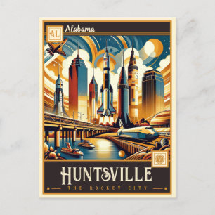 Huntsville, Alabama Vintage Postkarte
