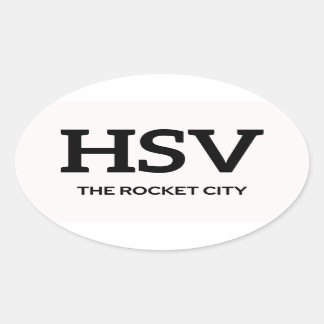 Huntsville IATA-Sticker 1 Ovaler Aufkleber