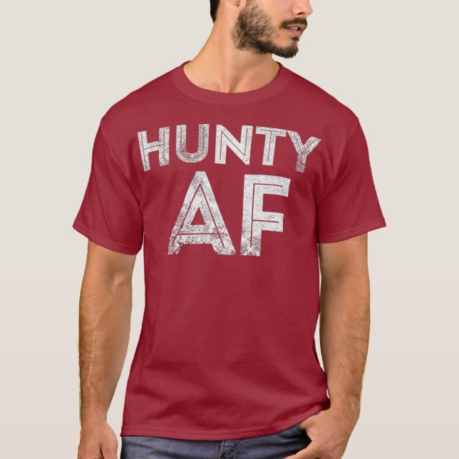 Hunty AF Shirt - Funny Drag Queen Millennial (Vorderseite)