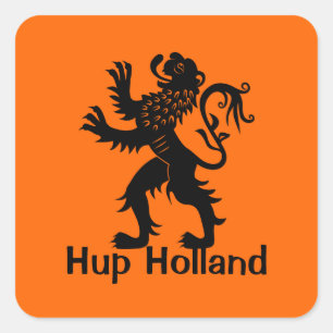 Hup Holland - Holland Lion Quadratischer Aufkleber