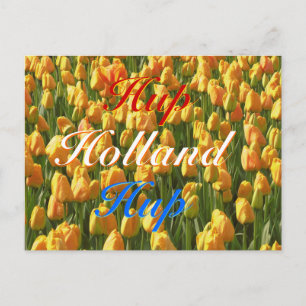 Hup Holland Hup Red White Orange Tulips Postkarte