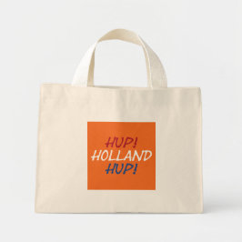 Hup Holland Hup überlagerte sich auf NLD Flag auf Mini Stoffbeutel