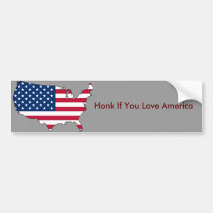 Hupen Sie, wenn Sie Amerika lieben Autoaufkleber
