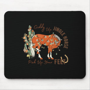 Hüpf auf, Jingle Horse, heb deine Füße, Kaktus-Kuh Mousepad