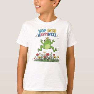 Hüpfe in das Glück – Süße Frosch-Illustration mit T-Shirt