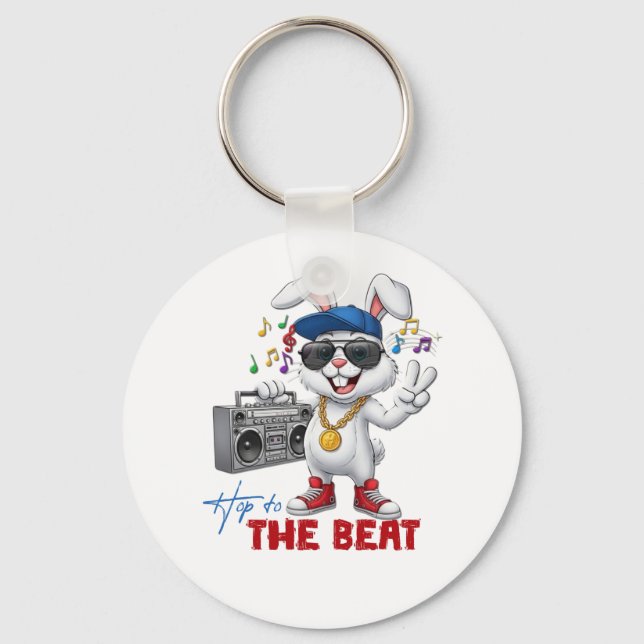 Hüpfe zum Beat Schlüsselanhänger (Vorderseite)