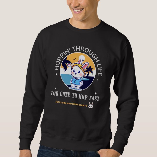 Hüpfen durchs Leben Sweatshirt (Vorderseite)