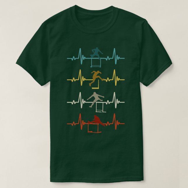 Hurddle Runner Athletics Track und Feld H T-Shirt (Design vorne)