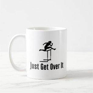 Hurddown einfach überwinden Weibliche Hurdler Girl Kaffeetasse