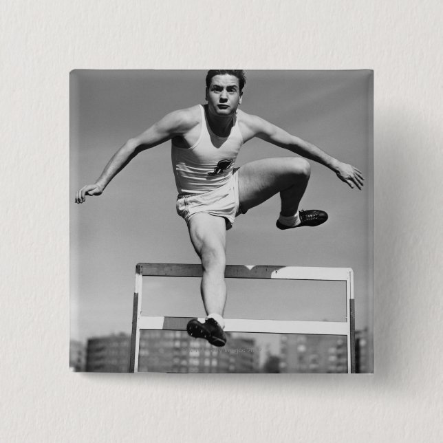 Hürdenlauf Button (Vorderseite)