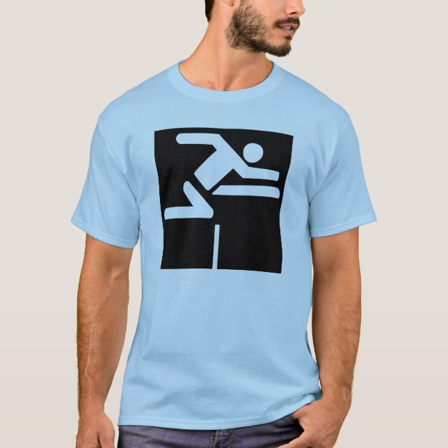 Hürdenspringer (Block) T-Shirt (Vorderseite)