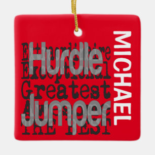 Hurdle Jumper Extraordinaire CUSTOM Keramikornament