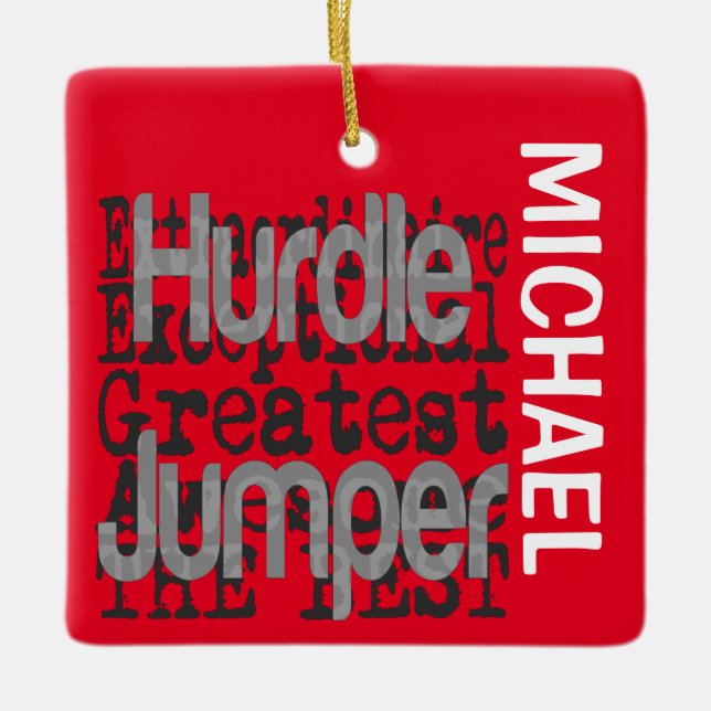 Hurdle Jumper Extraordinaire CUSTOM Keramikornament (Vorderseite)