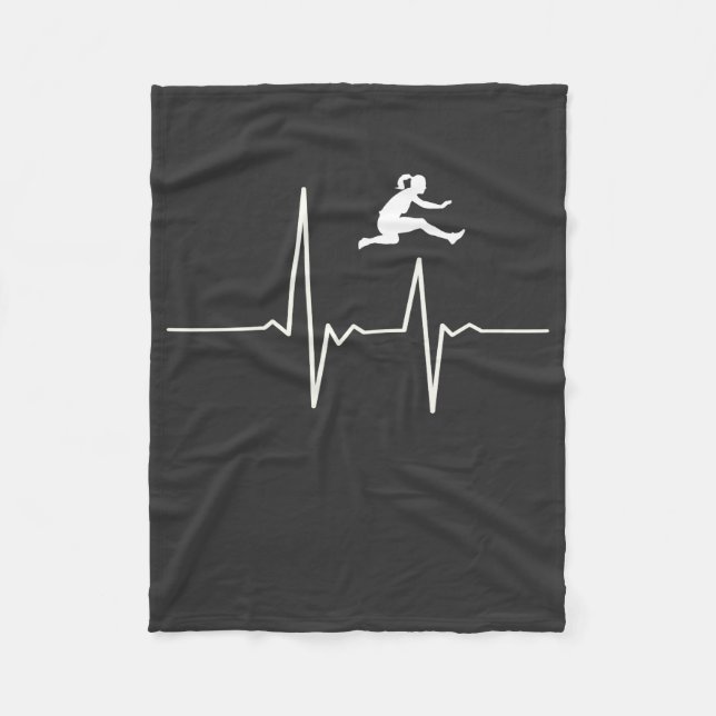 Hurdler Heartbeat Fleecedecke (Vorderseite)