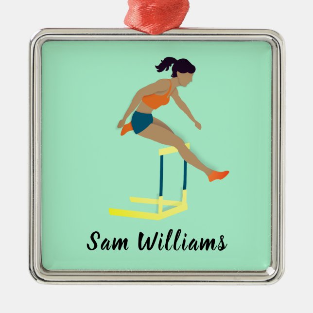 Hurdles Ornament Aus Metall (Vorne)