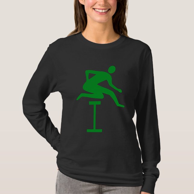 Hurdling - Grass Green T-Shirt (Vorderseite)