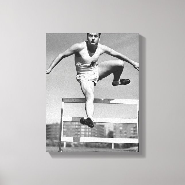 Hurdling Leinwanddruck (Vorderseite)