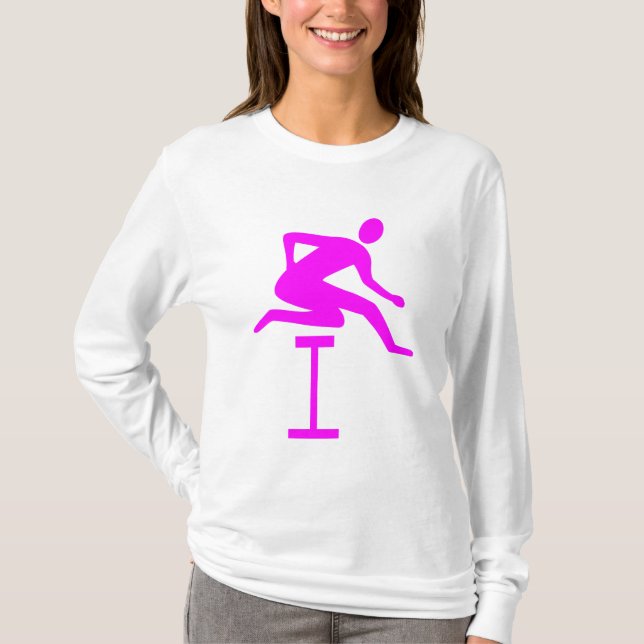 Hurdling - Magenta T-Shirt (Vorderseite)