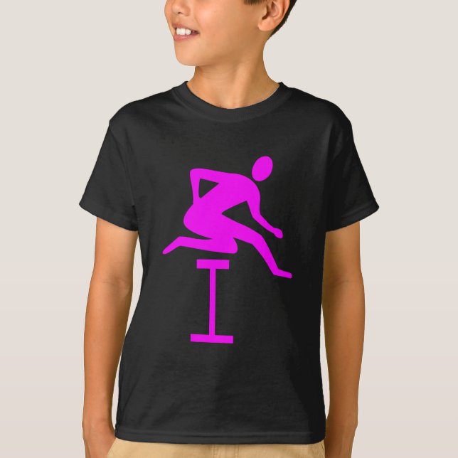 Hurdling - Magenta T-Shirt (Vorderseite)