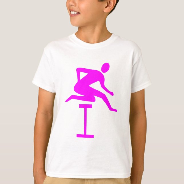 Hurdling - Magenta T-Shirt (Vorderseite)