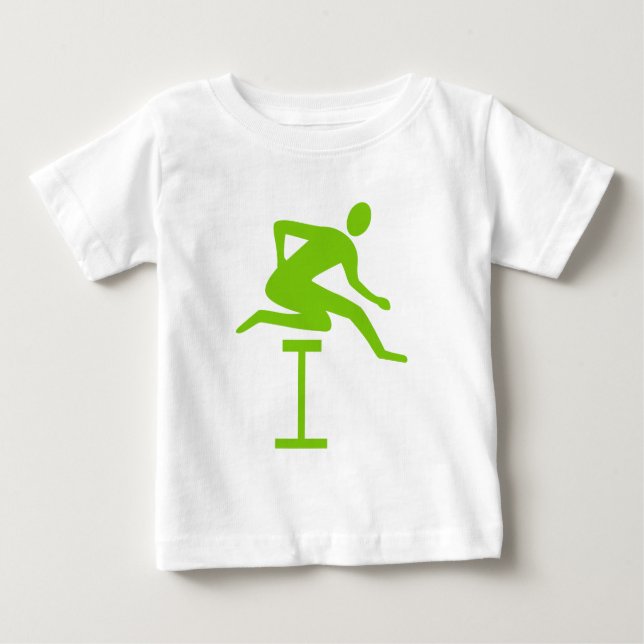 Hurdling - Martian Green Baby T-shirt (Vorderseite)