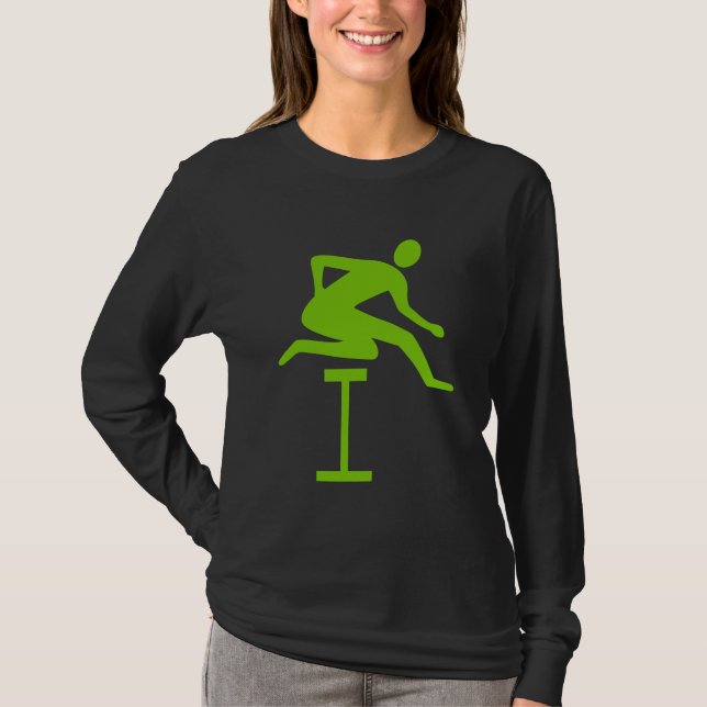 Hurdling - Martian Green T-Shirt (Vorderseite)