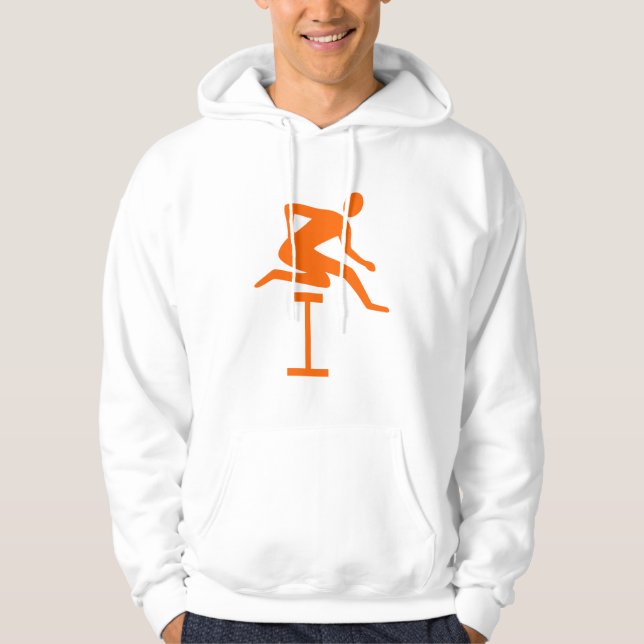 Hurdling - Orange Hoodie (Vorderseite)
