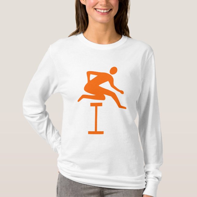 Hurdling - Orange T-Shirt (Vorderseite)