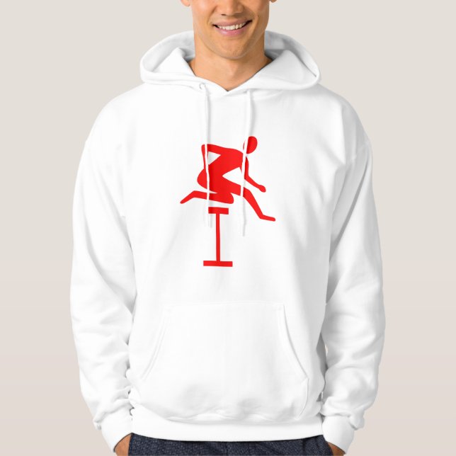 Hurdling - Rot Hoodie (Vorderseite)