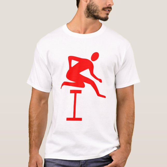 Hurdling - Rot T-Shirt (Vorderseite)