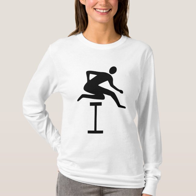 Hurdling - Schwarz T-Shirt (Vorderseite)
