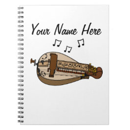 Hurdy Gurdy Folk Musician Music Teacher Custom Notizblock
