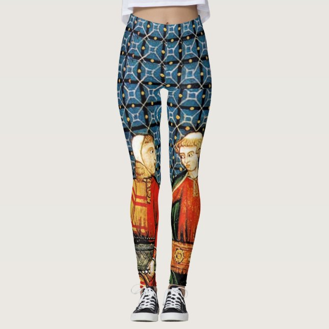 Hurdy-Gurdy-Spieler im Mittelalter - Leggings (Vorderseite)