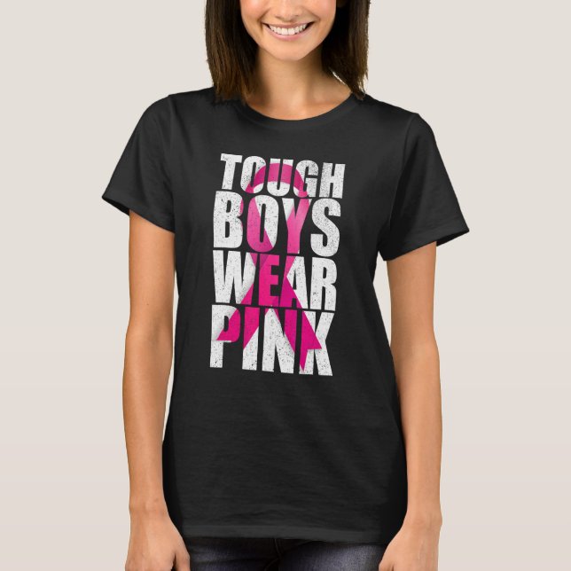 Hure Jungen tragen Cool rosa Pink T-Shirt (Vorderseite)