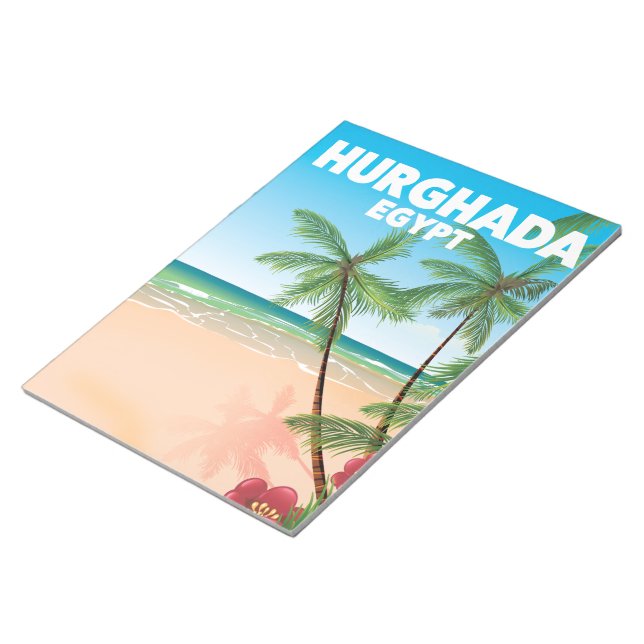 Hurghada Ägypten Reiseplakat Notizblock (angewinkelt)