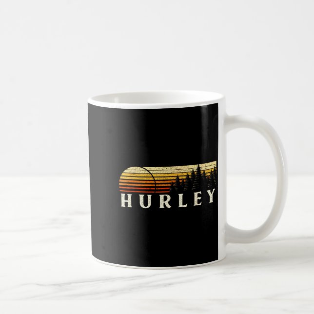 Hurley, Ky Vintage Sunset Retro  Kaffeetasse (Rechts)