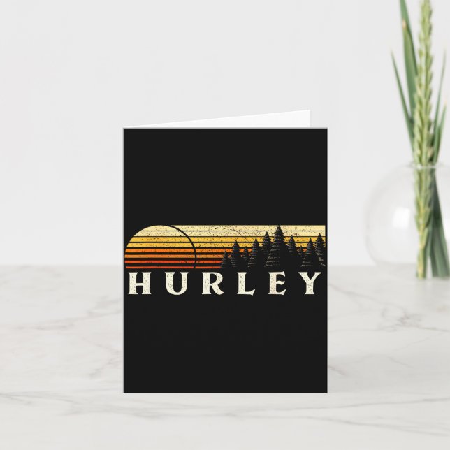 Hurley, Ky Vintage Sunset Retro  Karte (Vorderseite)