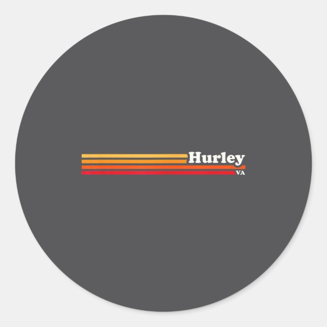 Hurley, Ky Vintage Sunset Retro  Runder Aufkleber (Vorderseite)