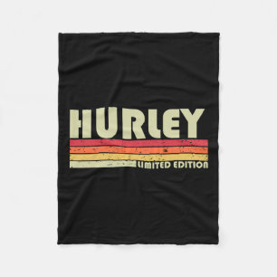 Hurley Nachname Spaß Retro Vintage 80er 90er Gebur Fleecedecke