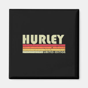 Hurley Surname Fun Retro Vintager 80er 90er Geburt Magnet