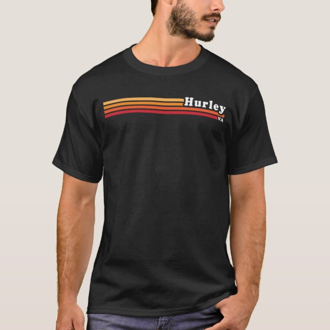 Hurley Virginia Vintage 1980s Graphic Style T-Shirt (Vorderseite)