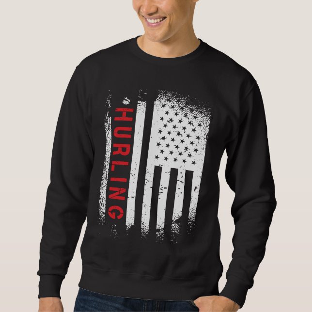 Hurling American Flag Sweatshirt (Vorderseite)