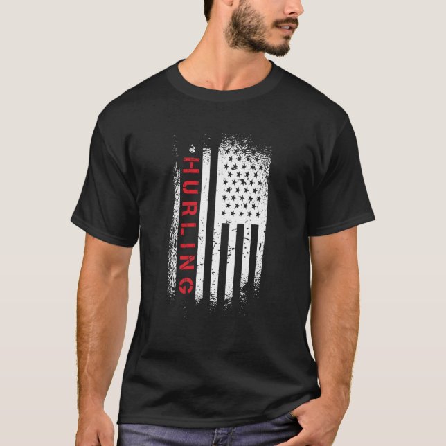 Hurling American Flag T-Shirt (Vorderseite)