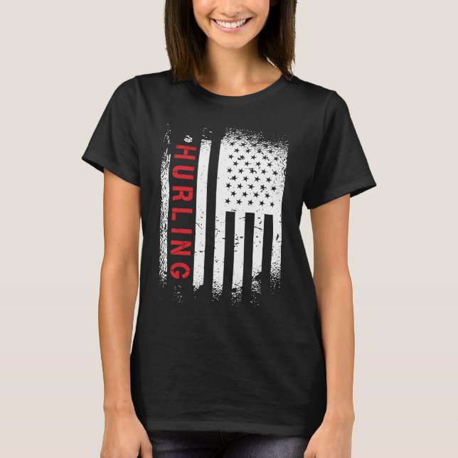 Hurling American Flag T-Shirt (Vorderseite)