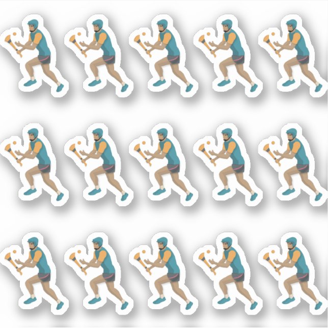 Hurling Aufkleber (Vorderseite)