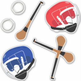 Hurling Gaelic Sports Sticks Balls und Helme Aufkleber